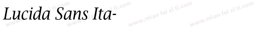 Lucida Sans Ita字体转换